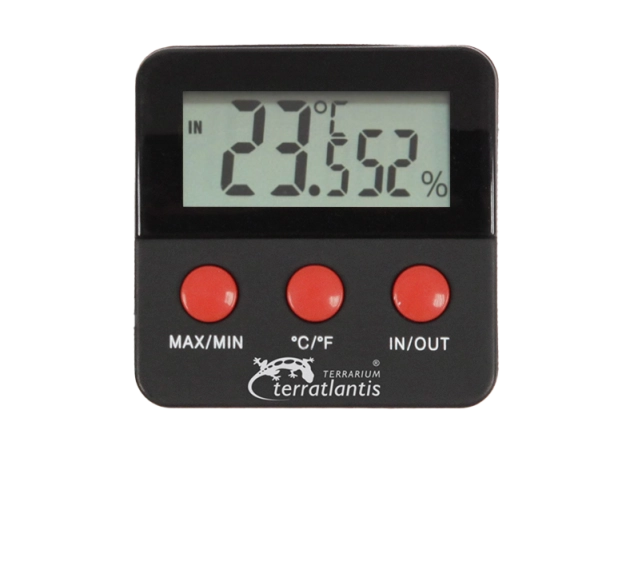 REPTI ZOO Reptile Terrarium Thermometer Hygrometer Digital Display wit
